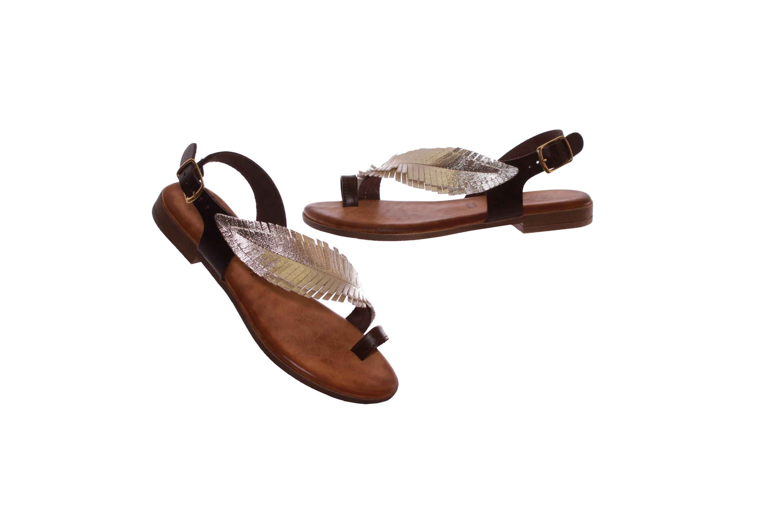 BOTTEGA ARTIGIANA - SANDALI PIUMA Marrone - immagine 4